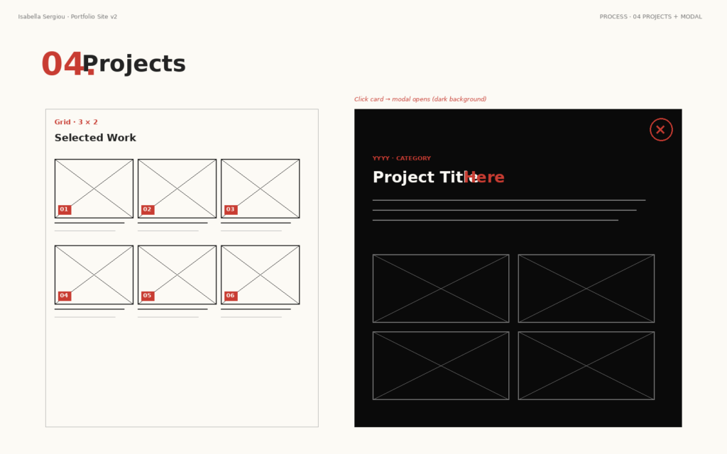Portfolio site mockup 4